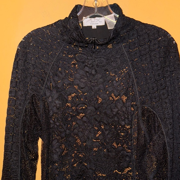 Byron Lars Black Lace Top - Picture 3 of 8